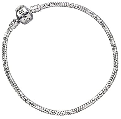 Harry Potter, Braccialetto in Argento con Charm per ciondoli a Forma di Harry Potter (20 cm)