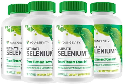Youngevity Ultimate Selenium + Cofactors - Essential Mineral Supplement for Immune Support, Antioxidant Defense, Thyroid Function, and Cellular Health (I-selenomethionine) - (90 Capsules)