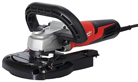 Amoladora Angular 1550W, 125mm, FIXTEC, vel. regulable, protector con conexión de aspiración y maletín