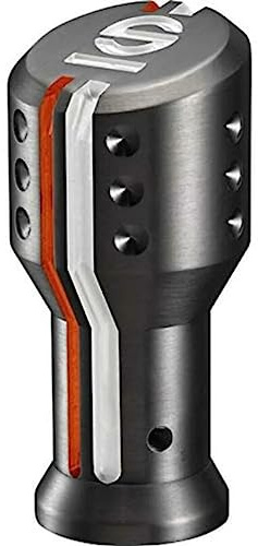 Sparco 03736AO Schaltknauf 'Settanta' , Schwarz + Aluminium/Weiß/Orange