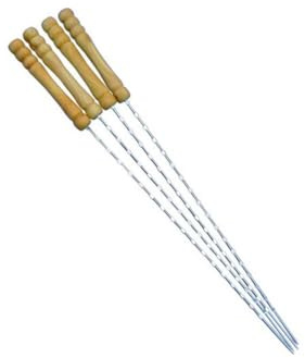 MSV 4 Brochetas Cromadas Mango Madera