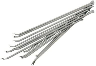 La Bonne Graine Louis Tellier - 12er-Set Krabben-/Hummerküretten - Krustentiergabeln - Gabel für Meeresfrüchte - Edelstahl - Höchste Qualität, Silber