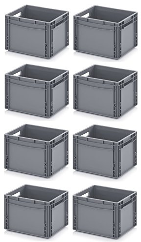 8x Eurobehälter 40 x 30 x 27 inkl. gratis Zollstock * 8er Set
