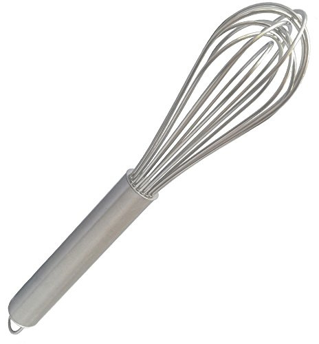 D DrNeeko Stainless Steel Wire Balloon Whisk- 8 Sturdy Wires, 10-inch Food Mixer Beater Heavy Duty Hanging Hook