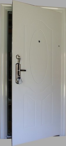 Machermann Tür, Wohnungstür, Sicherheitstür, Haustür,Außen Rechts und Links 950x2050mm, weiß