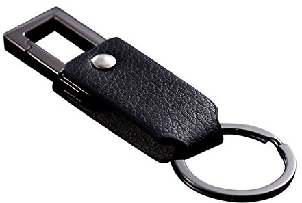 Cerbery - Schlüsselanhänger aus Leder mit Ringen und Geschenkbox
