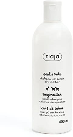 Champú Leche de Cabra con Keratina de ZIAJA – Fortalece, Hidrata y Realza los Rizos Naturales – Sin Silicona, ni Parabenos ni SLES – 400ml