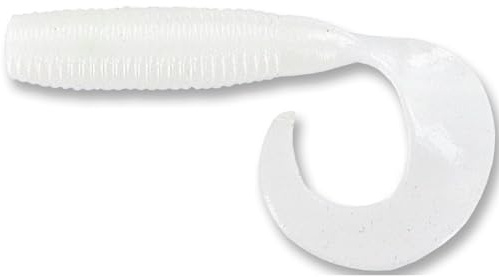 Yamamoto Gary 4 Fishing Single Tail Grub - Swimming Soft Plastic Bass Lure Baits - 20 Pack, Cream White