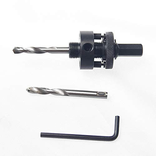 KATSU A2 Arbre pour Scie Cloche 32–152mm Hex Plus Bi Métal Core Embouts pour Scie Trépan HSS Cutter Adaptateur avec 2 Forets Pilotes HSS 122296