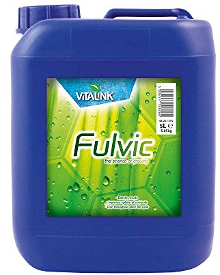 VitaLink Fulvic Acid Plant Growth Enhancer Supplement 5L - Hydroponic Nutrients & Bloom Booster for Indoor & Outdoor Plants Soil Enricher for Thriving Gardens