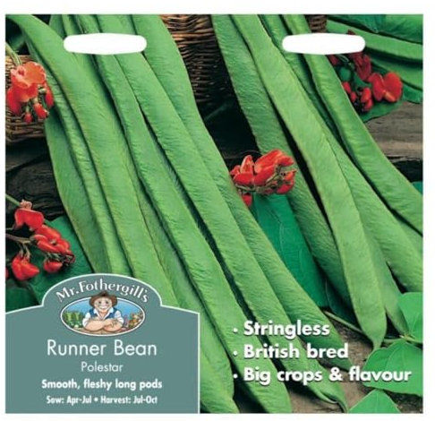 Mr Fothergill's 19839 Vegetable Seeds, Runner Bean Polestar