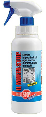 Dixi Antimuffa Spray Per Interni Ed Esterni Detergente Antialghe Antimuschi Muffa Stop flacone 0.5 litri