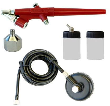 Paasche Airbrush Single Action Anfänger Airbrush Kit, Rot