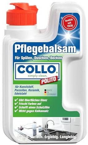 COLLO POLITO Premium Spülbeckenpflege 125 ml I Küchenreiniger Badreiniger I Glanz für Spül- & Waschbecken aus Granit, Edelstahl, Porzellan & Keramik