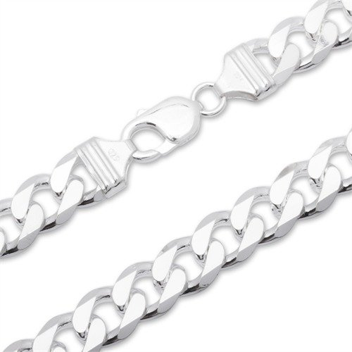 Massive 925 Silber Panzerkette 12mm PK0120 JEWLIX (50cm)