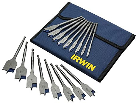 Irwin 17pc Blue Groove 4X Flat Spade Bit Set 6-38mm Wallet 1840636