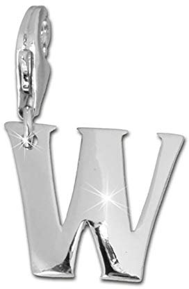 SilberDream 925er Charm Buchstabe W Echt Silber Armband Anhänger D1FC70W Silber Charmsschmuck von SilberDream für die Frau