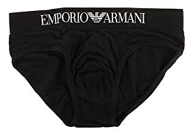 Emporio Armani Uomo Brief Iconic Logoband Mutande, Nero, L