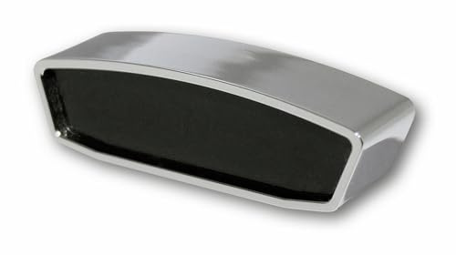 HIGHSIDER Kontrollanzeigen zum Einbau verchromt | Zum Einbau geeignet, getöntes Glas; Anzeigen für 2x Blinker, Fernlicht, Neutral und Öldruck; CNC-gefrästes Aluminiumgehäuse