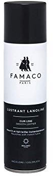 Famaco - Spray Lustrant Lanoline - Nourrit et Protège - Pour Chaussures Vêtements et Sacs en Cuir Lisse - Brillance Longue Durée - 250ml