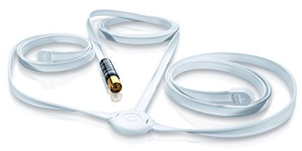 Oehlbach FM Wire - Passive FM Wurfantenne für UKW/FM Radioempfang - 75 Ohm - Zimmerantenne mit Flexibler Nutzung & Wandmontage - weiß