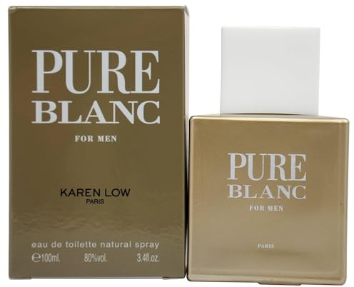 Karen Low Pure Blanc Eau De Toilette Spray for Men, 3.4 Ounce