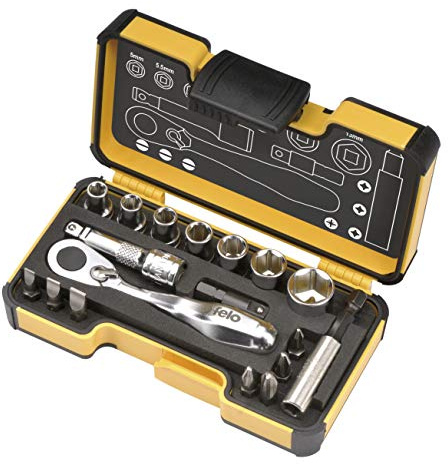 Felo 057 718 06 XS Tool Box Set 18 Pieces with Mini Ratchet