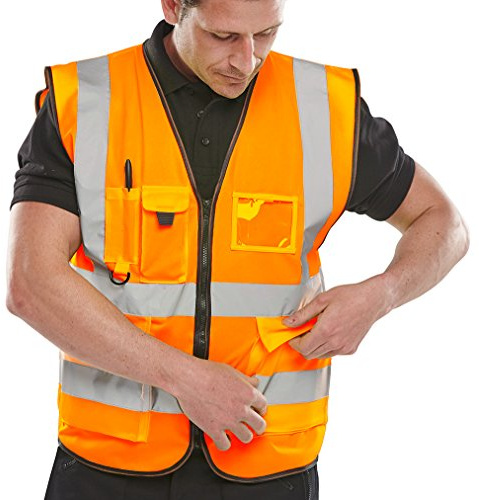 BeeSwift EXECUTIVE HI VIZ WAISTCOAT ORANGE M