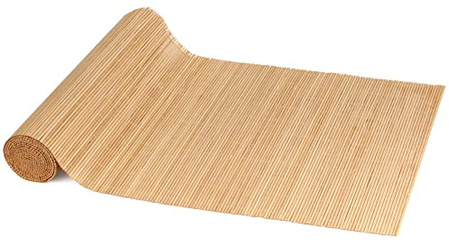 BambooMN Carbonized Bamboo Matchstick Natural Table Runner, Home Décor, 1 Piece