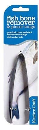 Kitchen Craft Stainless Steel Fish Bone Remover Tweezers Tongs