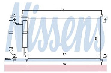 NISSENS 94621 KONDENSATOR KLIMAKÜHLER KLIMAKONDENSATOR mit Trockner
