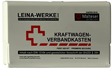Leina Werke Trousse de Secours pour Voiture, Boite de Secours 10059–Leina-Star II-GrisNoirRouge