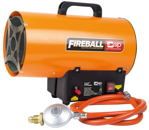 SIP FIREBALL 512 Propane Gas Space Heater, Electric 230V, 15kW / 51,182 BTU/hr, 12,181ft³ Heating Area