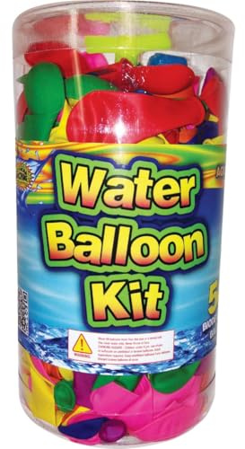 Water Sports Water Balloons Refill Kit 500 ct- Biodegradable Water Balloons with Water Balloon Hose Adapter for Quick Fill, Assorted, One Size