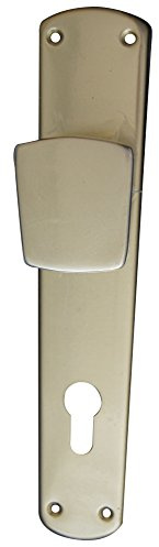 Alpertec 40110520K1 Aluminium Knopflangschild für Haustüren 92mm PZ in silber eloxiert Drückergarnitur Türdrücker Türbeschläge Neu