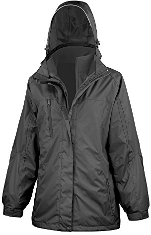 Result Women's R400F 3-in-1 Journey Jacket with Softshell Inner - Black/Black, 2X-Large/Size 18