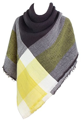 DELEY Retrò Plaid Tartan Autunno Inverno Caldo Morbido Lungo Sciarpa Scialle Avvolge Stola