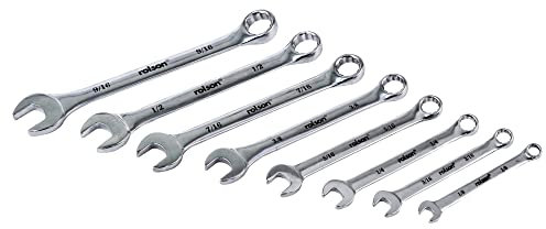 Rolson 46599 8 pc Whitworth Combination Spanner Set