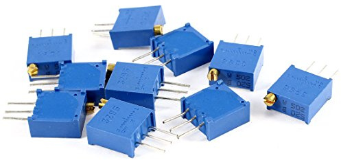 sourcing map 10Stk 5K ohm 3296W 3 Pins Trim Pot Trimmer Potentiometer | 3296W-502