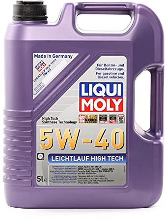 LIQUI MOLY Leichtlauf High Tech 5W-40 | 5 L | Tecnología de síntesis Aceite de motor | 2328