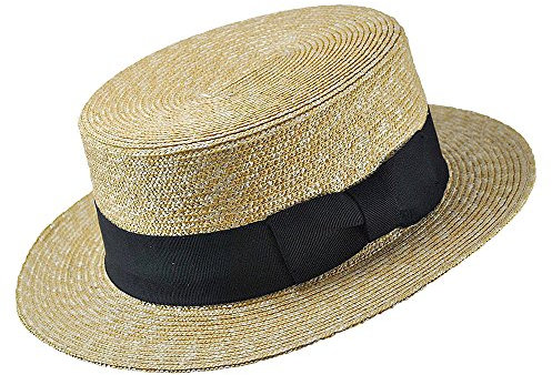 Jaxon & James Kreissäge Strohhut - Schwarzes Hutband - L
