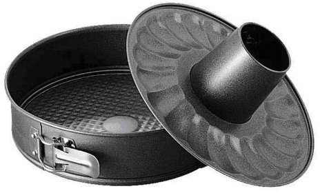 Stampo per dolci 2 fondi tortiere con cerniera 28 cm antiaderente EN-86979