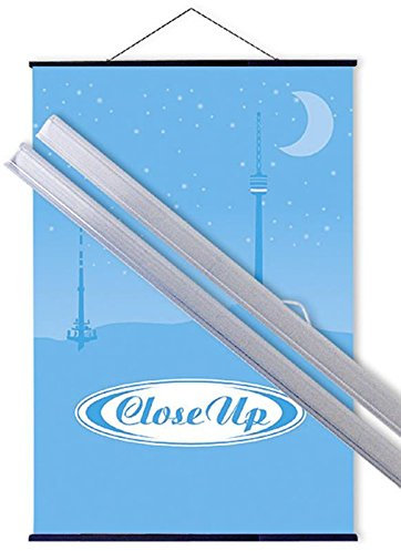 Close Up Kunststoff Posterleisten transparent (70 cm) Poster-Aufhänger, Posterschienen, Plakatleisten, Klemmschienen (27,5 inch)