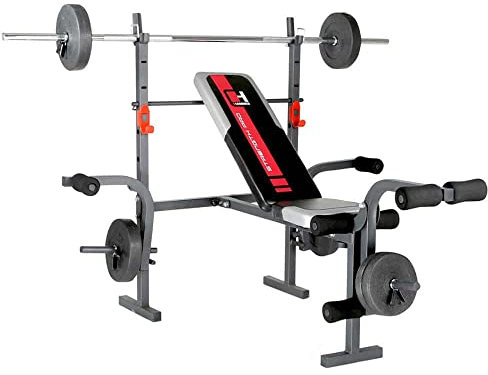 HAMMER Hantelbank Bermuda inkl. 25 kg Gewichte B-Qualität