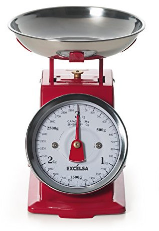 Excelsa Vintage Rouge Balance de Cuisine 3 kg./10 GR.
