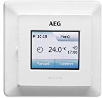 AEG Fußboden- und Raumtemperatur-Regler FRTD 903 TC, Touchscreen mit Farbdisplay, Komfort-Eco-Modus, Wochenprogramme, 233919