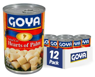 Goya Foods Salad Cut Hearts of Palm (Palmitos), 14-Ounce (Pack of 12)