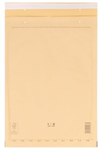 verpacking Luftpolstertaschen Versandtaschen Luftpolsterumschlag I9, Innenmaß 300 x 445 mm (Außenmaß 320 x 455 mm) Braun Polsterumschläge selbstklebend geeignet für DIN A3 (50 Stück)