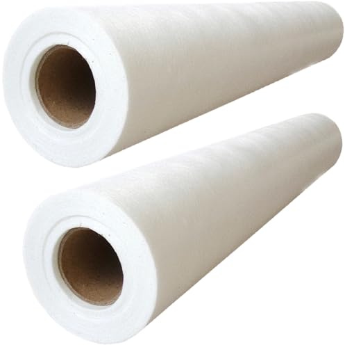 Foltape 2er Set 1 m x 50 m Rolle Malervlies Glasfervlies zur Rissüberbrückung für Wände und Decken ohne Kleber ideal für Gipsflächen Trockenbau Renovierung und Neubau
