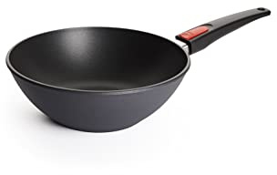 Woll – Diamond Lite Wok- und Rührpfanne Ø 26 cm mit abnehmbarem Stiel – Antihaftpfanne aus Aluminiumguss, backofenfest, geeignet für Ceran, Gas, Elektro & Halogen – Wokpfanne